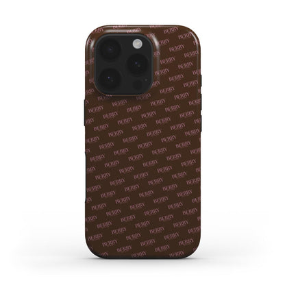 iPhone-skal med stilren design färg: rosa – Mocha Monogram iPhone MagSafe