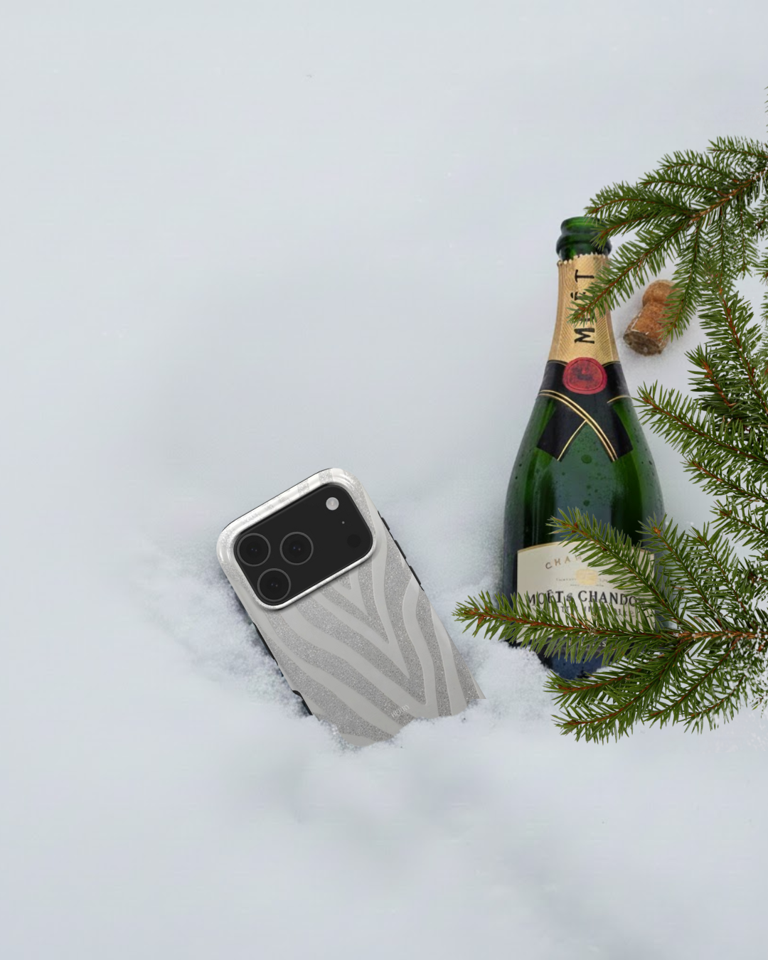iPhone-deksel med glamorøst design – Glam Zebra iPhone MagSafe