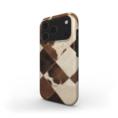 Brunt iPhone-cover med koprint – Rodeo Chic iPhone MagSafe