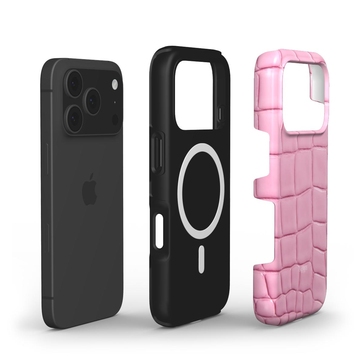 iPhone-Hülle mit Schlangenhautmuster – Strawberry Snake iPhone MagSafe