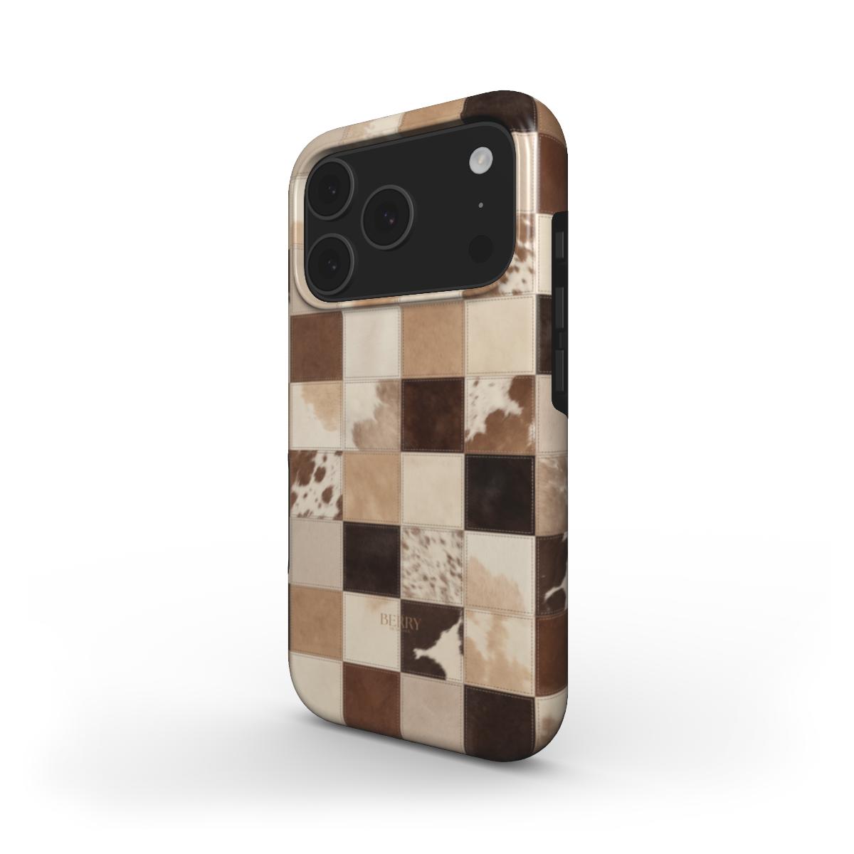 iPhone-deksel med kumønster farge: brun – Truffle iPhone MagSafe